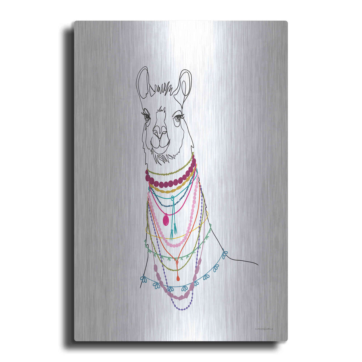 Luxe Metal Art 'Al-Pac-A Bunch of Necklaces' by Kamdon Kreations, Metal Wall Art