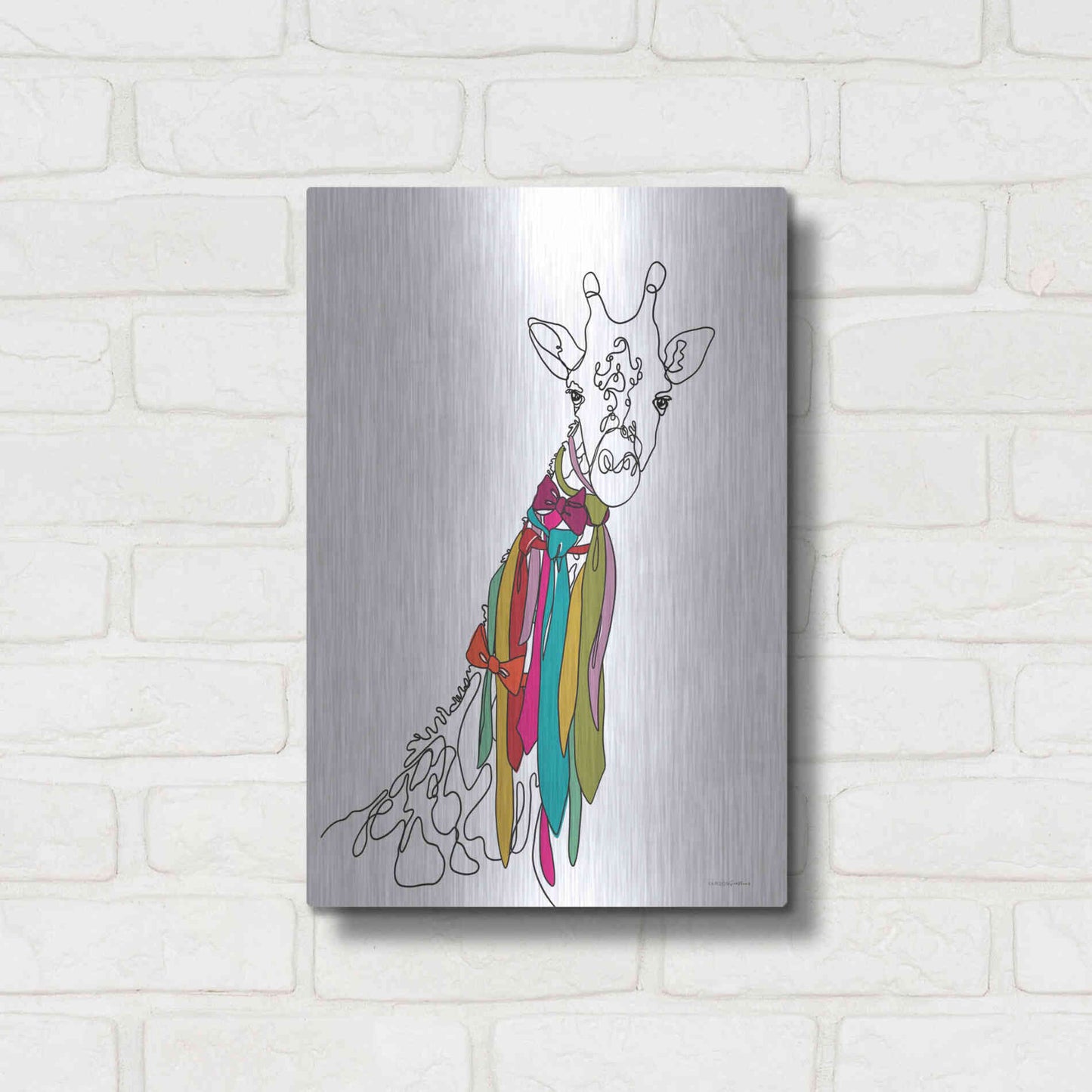 Luxe Metal Art 'How Do I Look' by Kamdon Kreations, Metal Wall Art,12x16