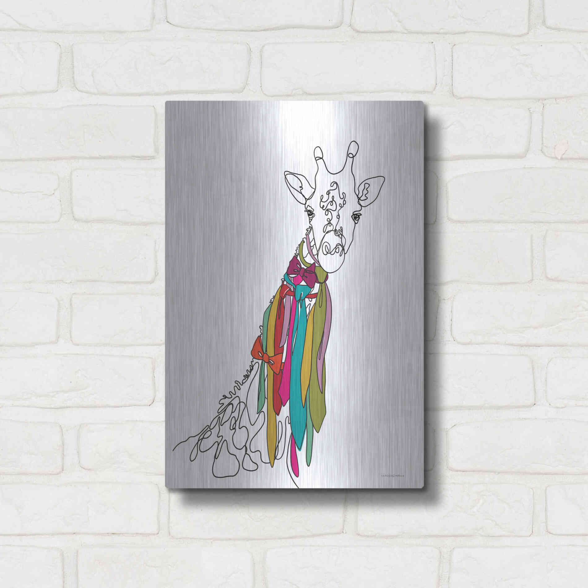 Luxe Metal Art 'How Do I Look' by Kamdon Kreations, Metal Wall Art,12x16