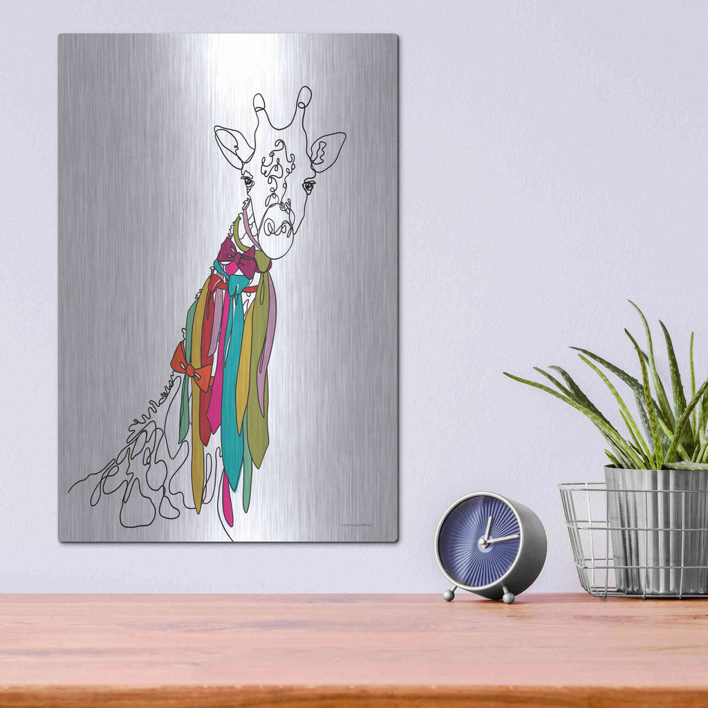 Luxe Metal Art 'How Do I Look' by Kamdon Kreations, Metal Wall Art,12x16
