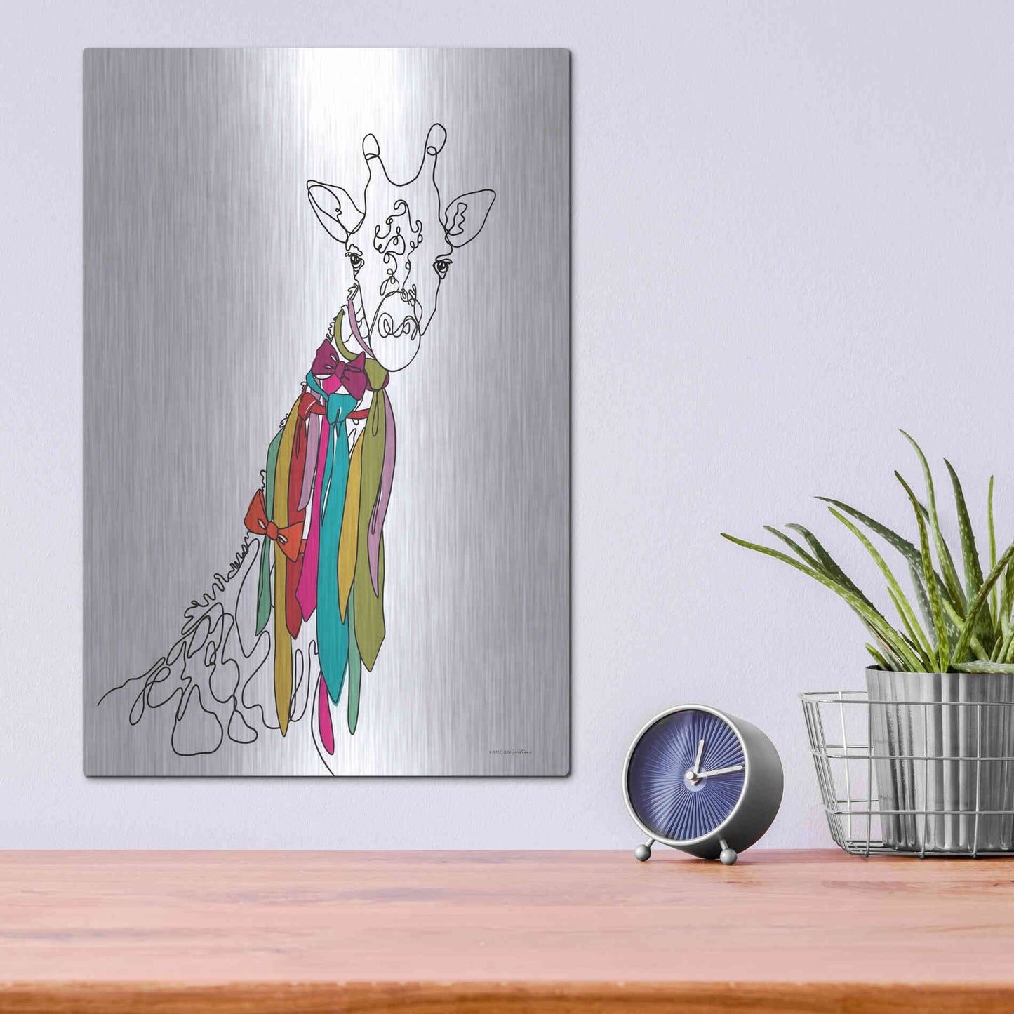 Luxe Metal Art 'How Do I Look' by Kamdon Kreations, Metal Wall Art,12x16