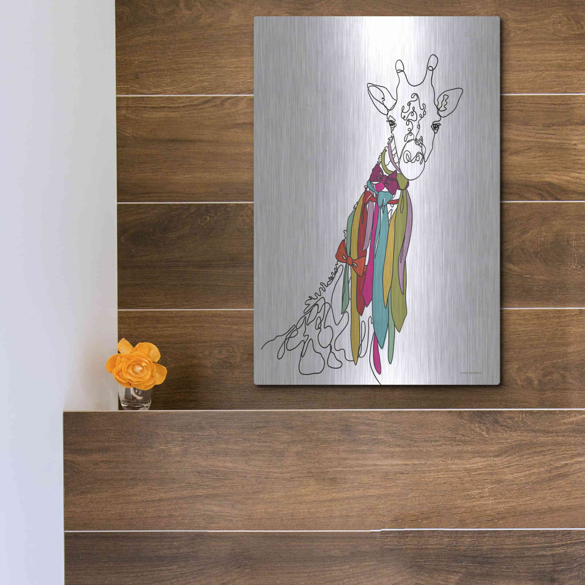 Luxe Metal Art 'How Do I Look' by Kamdon Kreations, Metal Wall Art,12x16