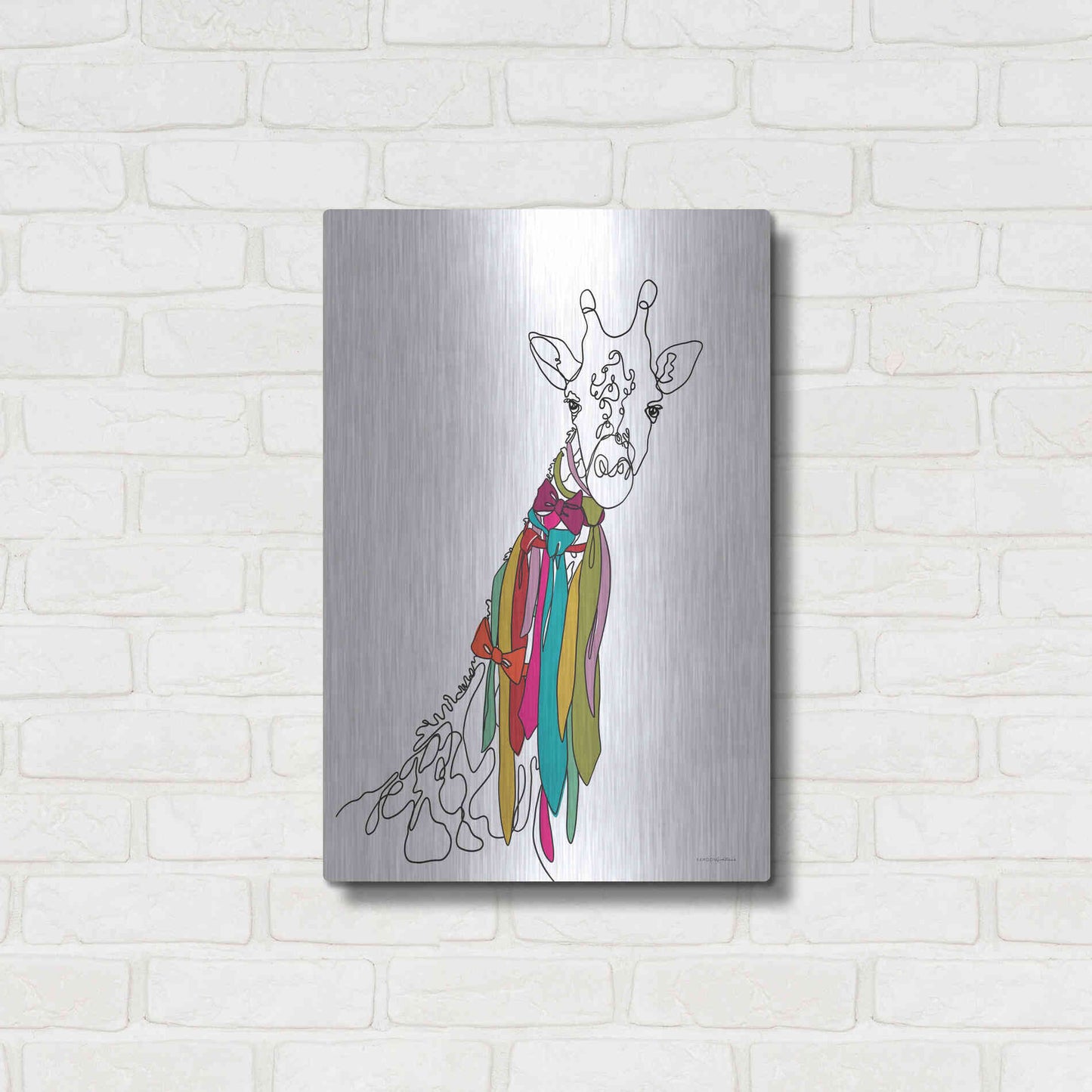 Luxe Metal Art 'How Do I Look' by Kamdon Kreations, Metal Wall Art,16x24