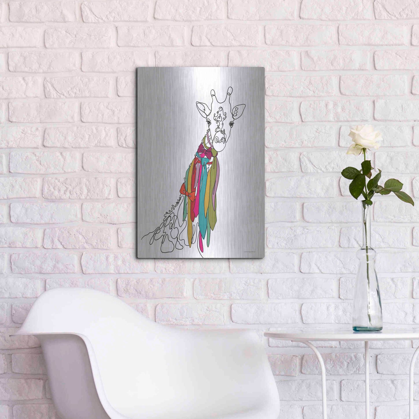 Luxe Metal Art 'How Do I Look' by Kamdon Kreations, Metal Wall Art,16x24