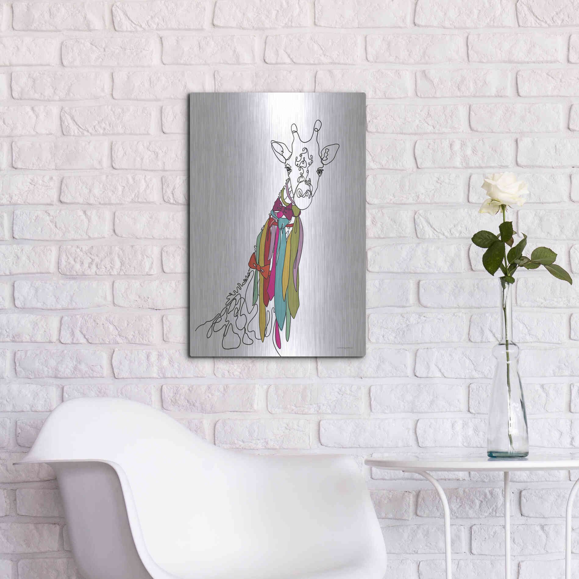 Luxe Metal Art 'How Do I Look' by Kamdon Kreations, Metal Wall Art,16x24