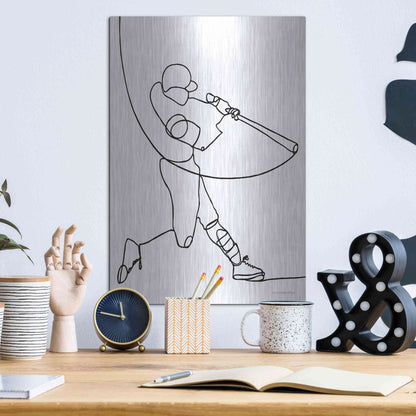 Luxe Metal Art 'Grand Slam' by Kamdon Kreations, Metal Wall Art,12x16