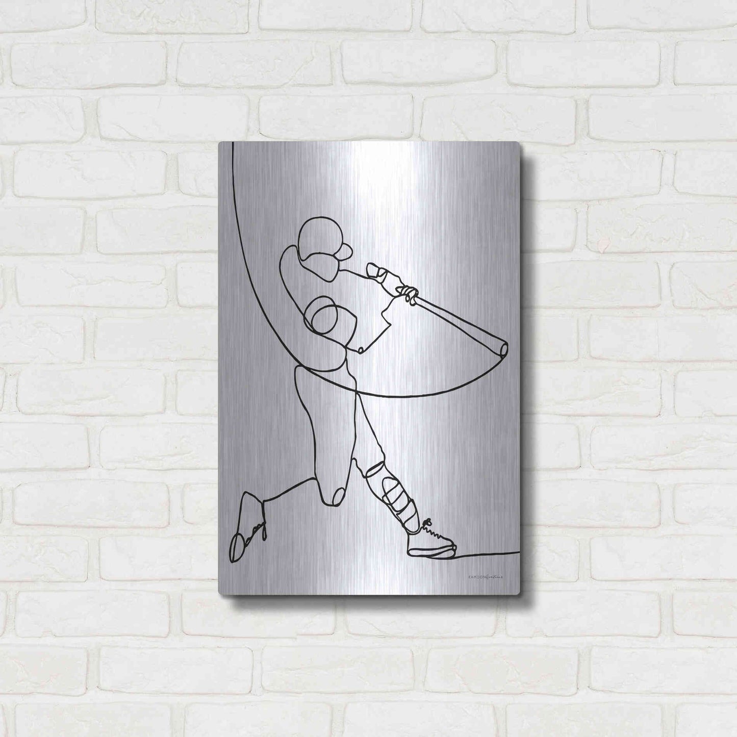 Luxe Metal Art 'Grand Slam' by Kamdon Kreations, Metal Wall Art,16x24