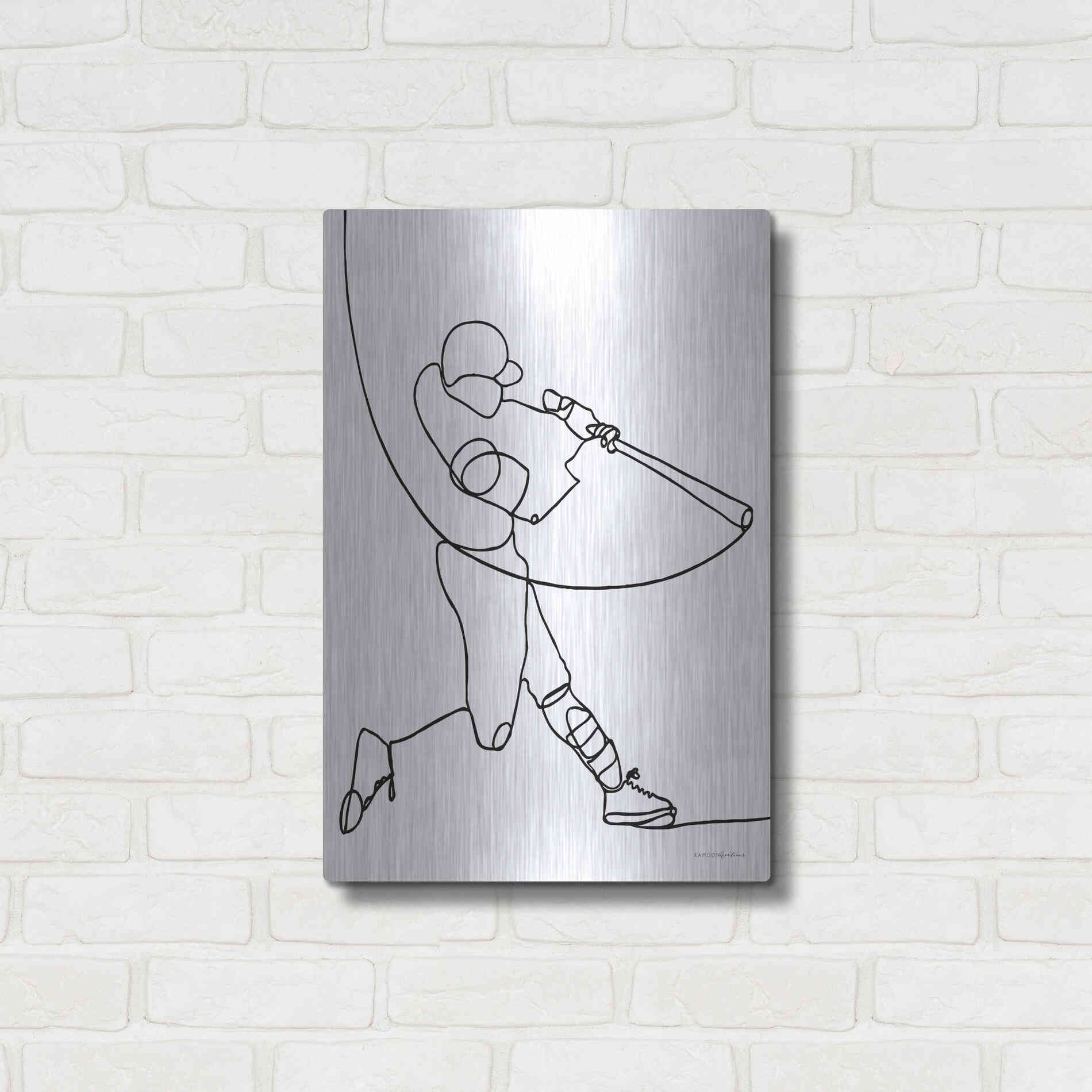 Luxe Metal Art 'Grand Slam' by Kamdon Kreations, Metal Wall Art,16x24