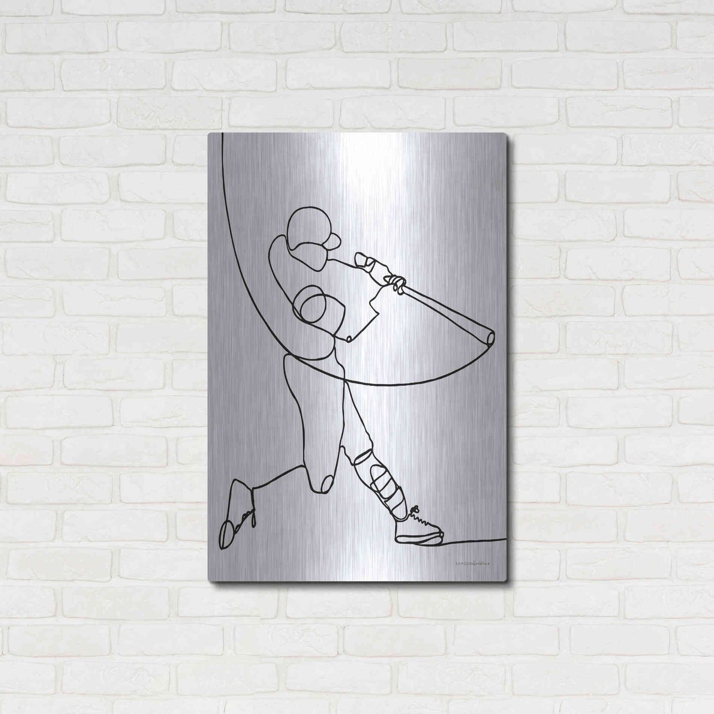 Luxe Metal Art 'Grand Slam' by Kamdon Kreations, Metal Wall Art,24x36