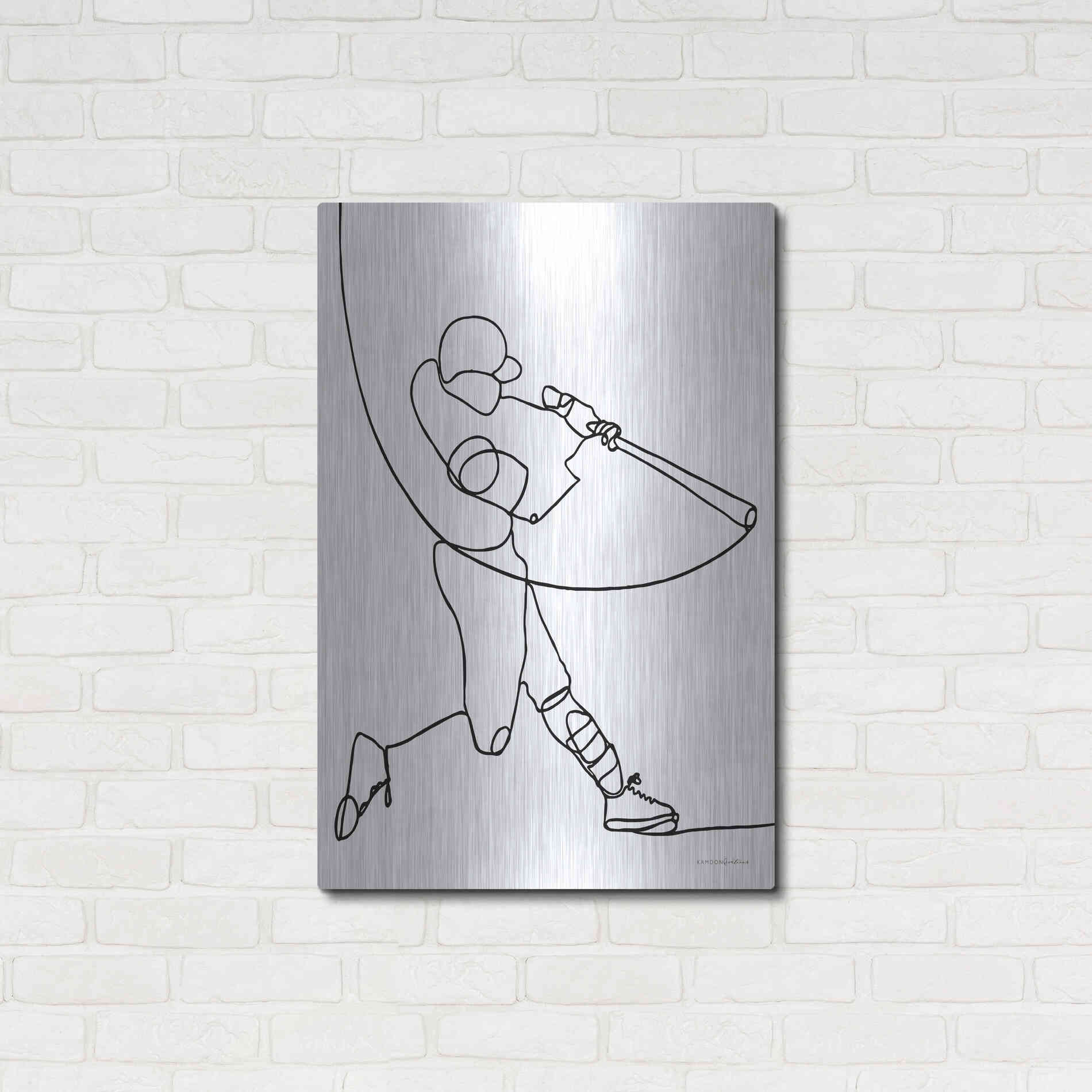 Luxe Metal Art 'Grand Slam' by Kamdon Kreations, Metal Wall Art,24x36