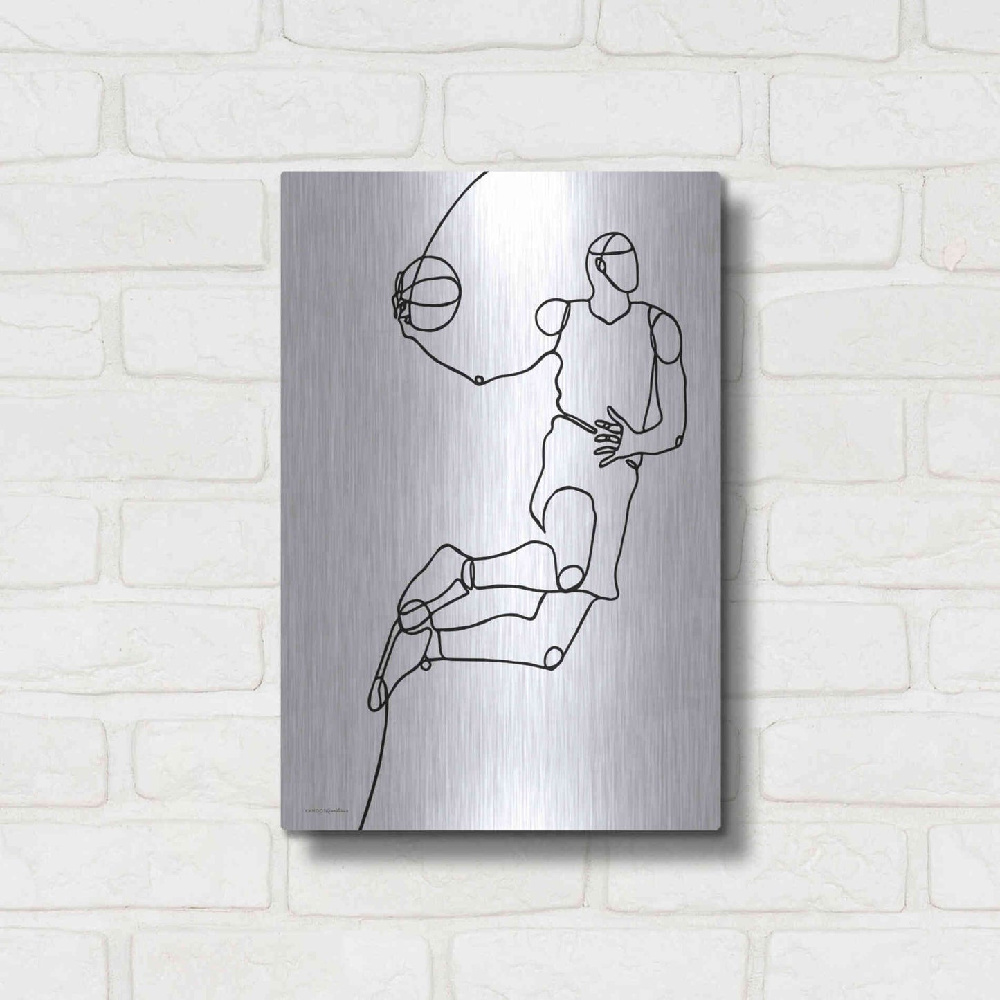 Luxe Metal Art 'Dunk' by Kamdon Kreations, Metal Wall Art,12x16