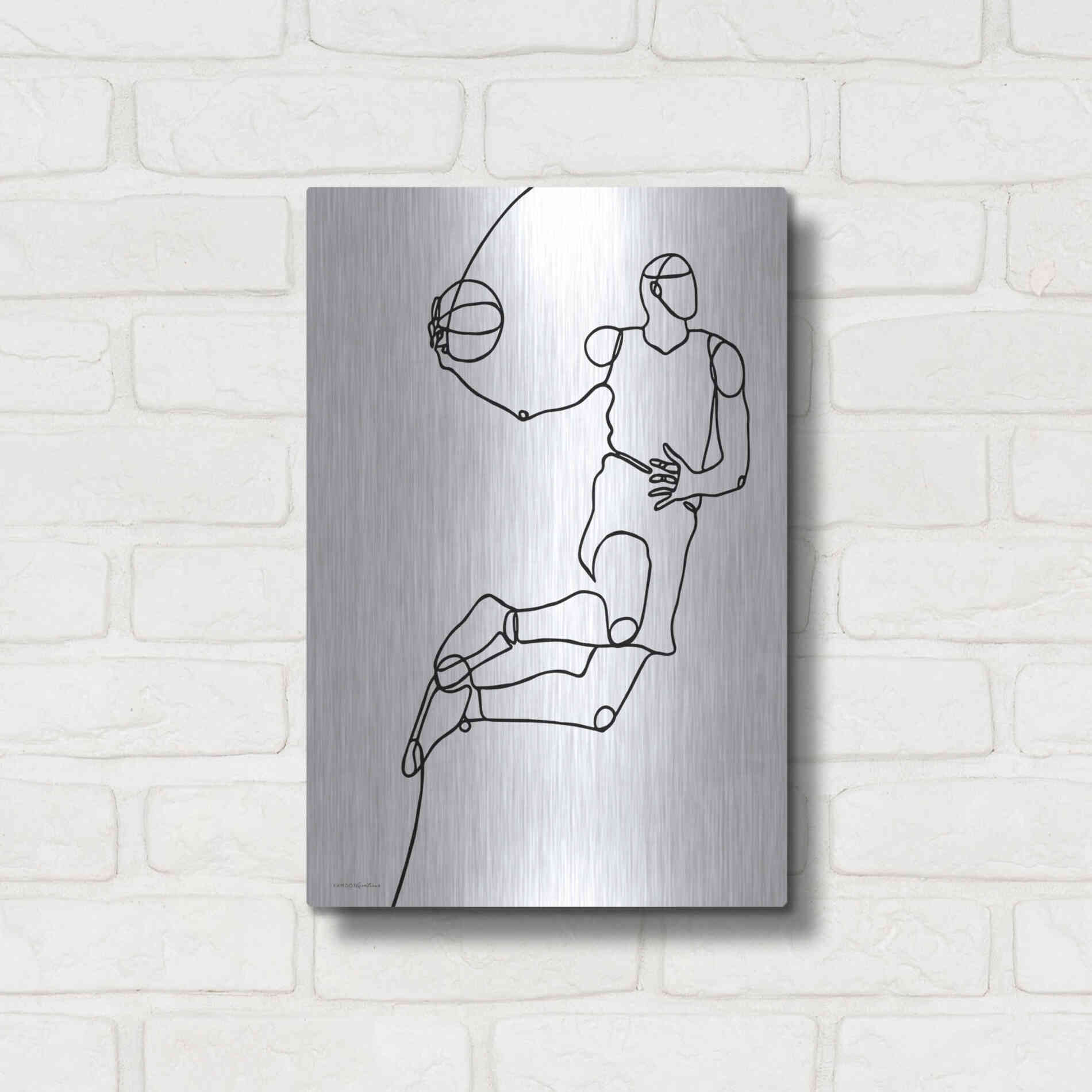 Luxe Metal Art 'Dunk' by Kamdon Kreations, Metal Wall Art,12x16