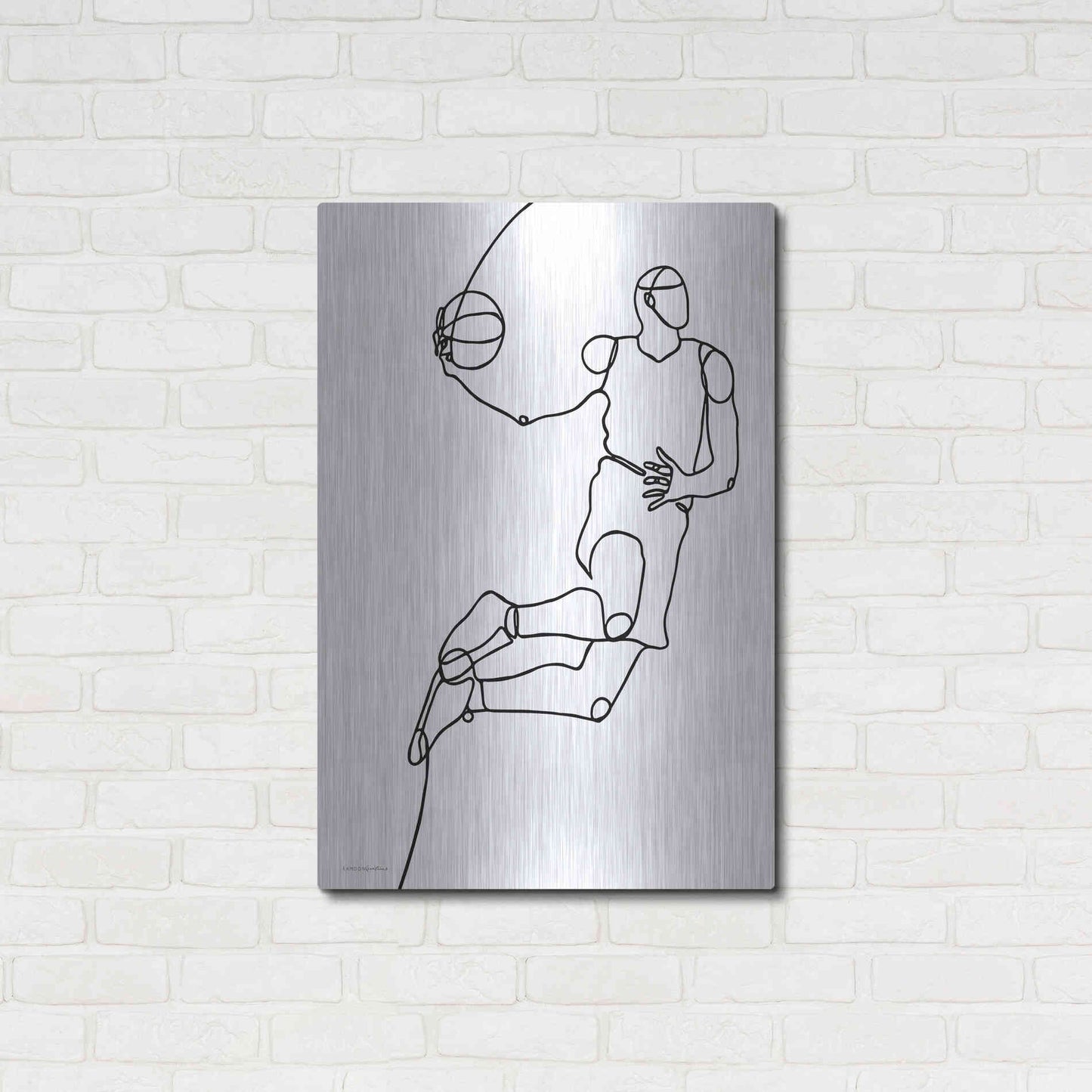 Luxe Metal Art 'Dunk' by Kamdon Kreations, Metal Wall Art,24x36