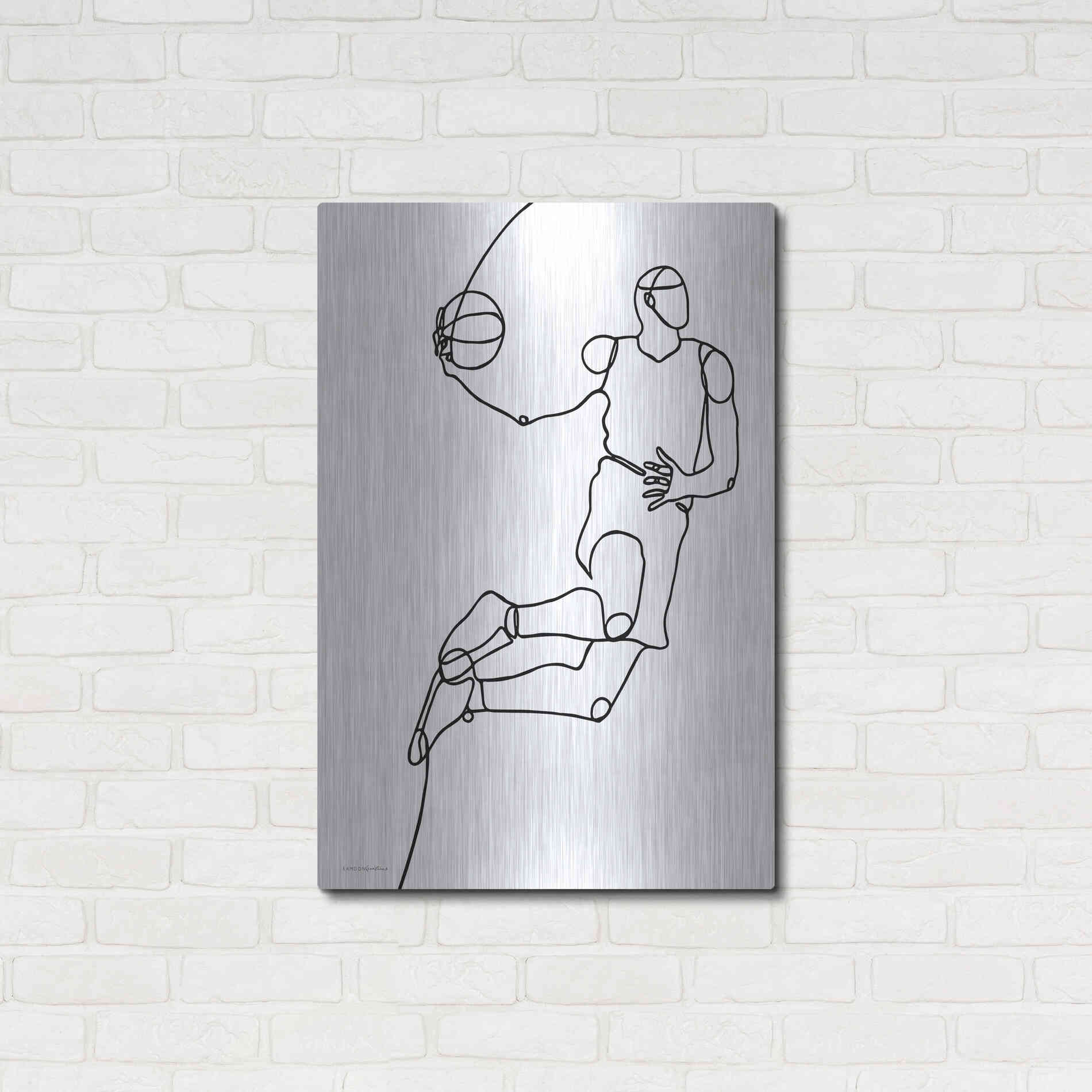 Luxe Metal Art 'Dunk' by Kamdon Kreations, Metal Wall Art,24x36