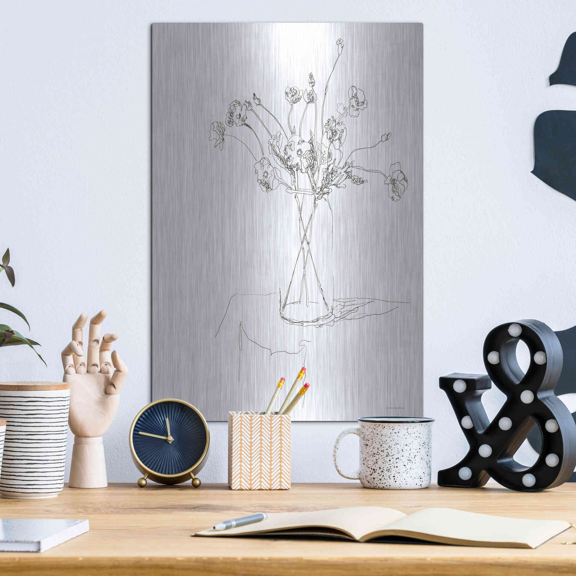 Luxe Metal Art 'Leftover Spaghetti Jar' by Kamdon Kreations, Metal Wall Art,12x16