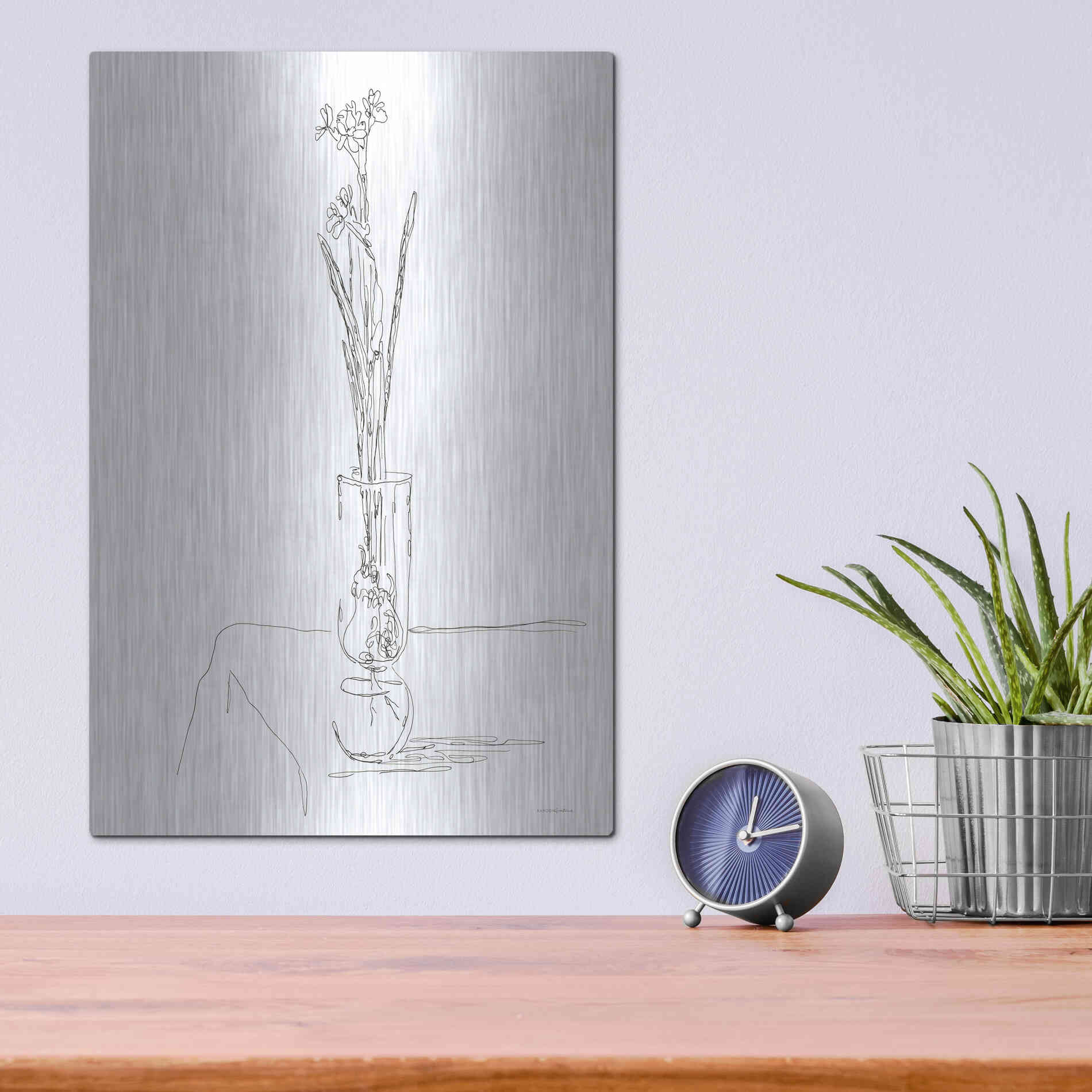 Luxe Metal Art 'The Way We Grow' by Kamdon Kreations, Metal Wall Art,12x16