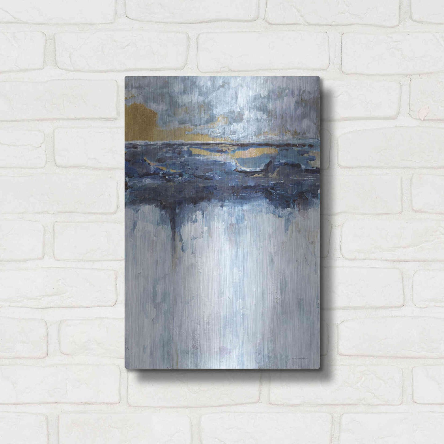 Luxe Metal Art 'The Edge' by Kamdon Kreations, Metal Wall Art,12x16