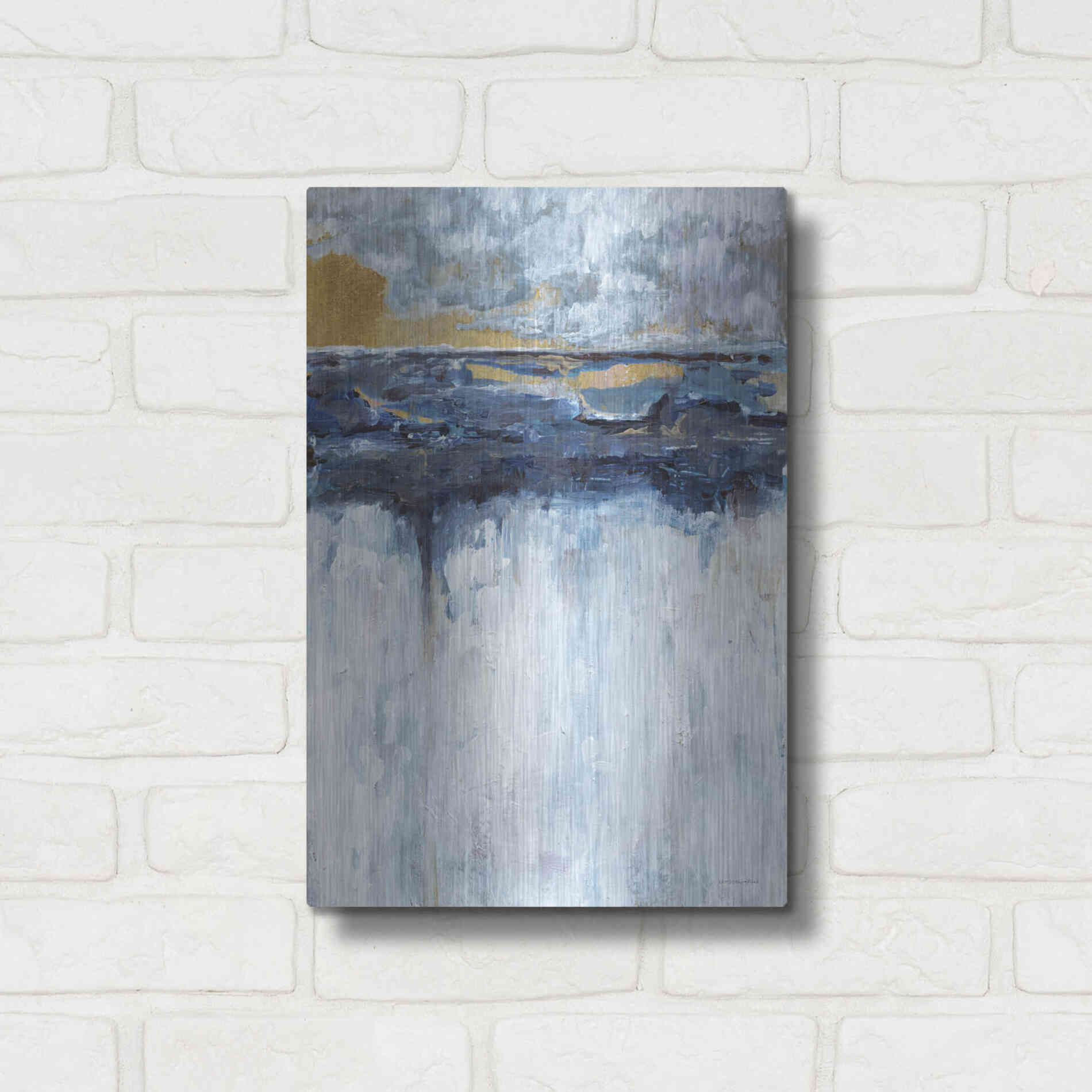 Luxe Metal Art 'The Edge' by Kamdon Kreations, Metal Wall Art,12x16