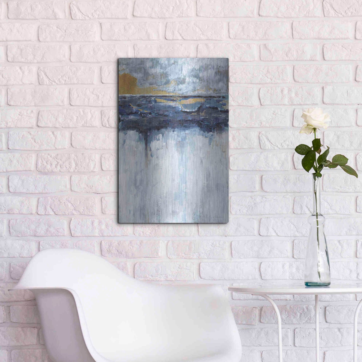 Luxe Metal Art 'The Edge' by Kamdon Kreations, Metal Wall Art,16x24