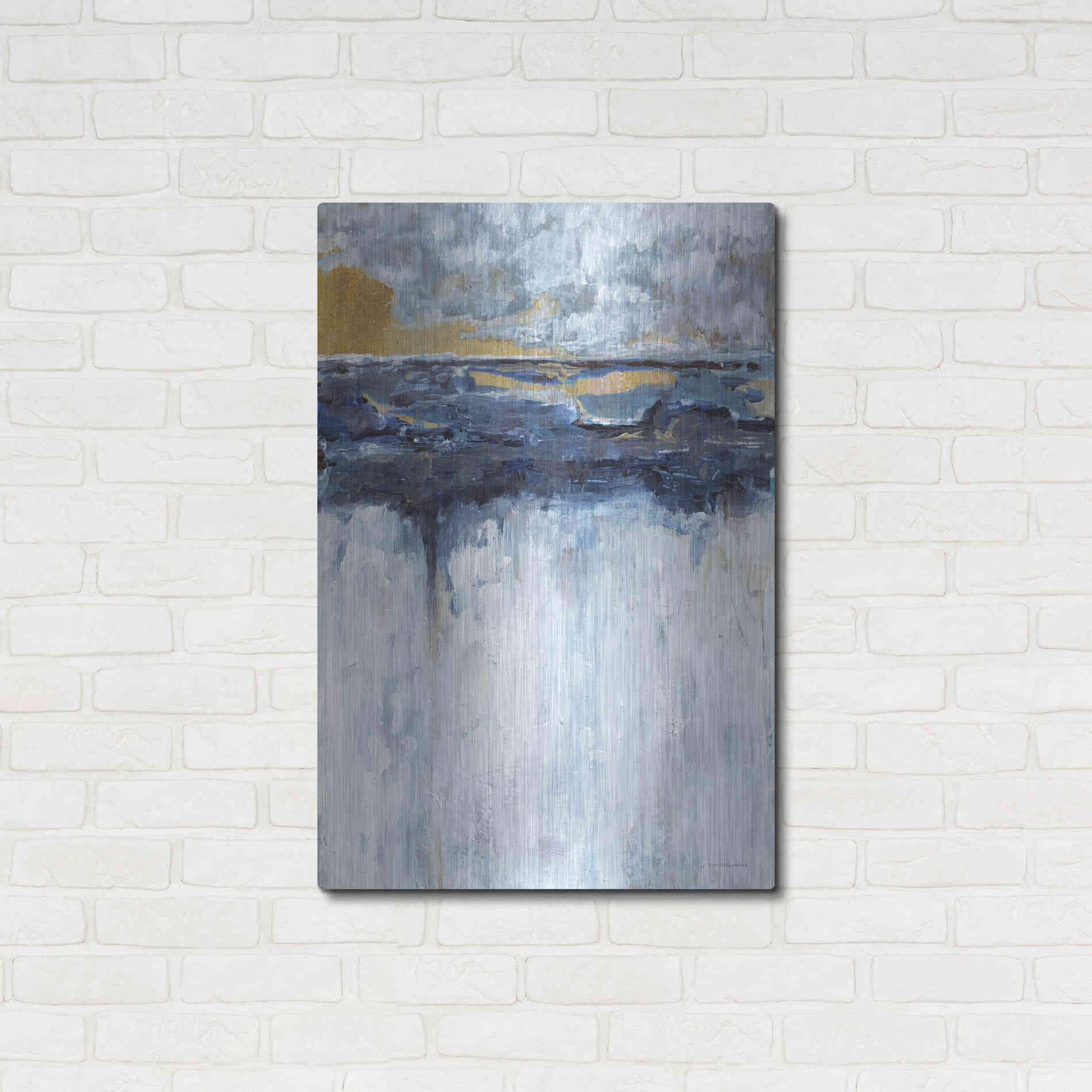 Luxe Metal Art 'The Edge' by Kamdon Kreations, Metal Wall Art,24x36