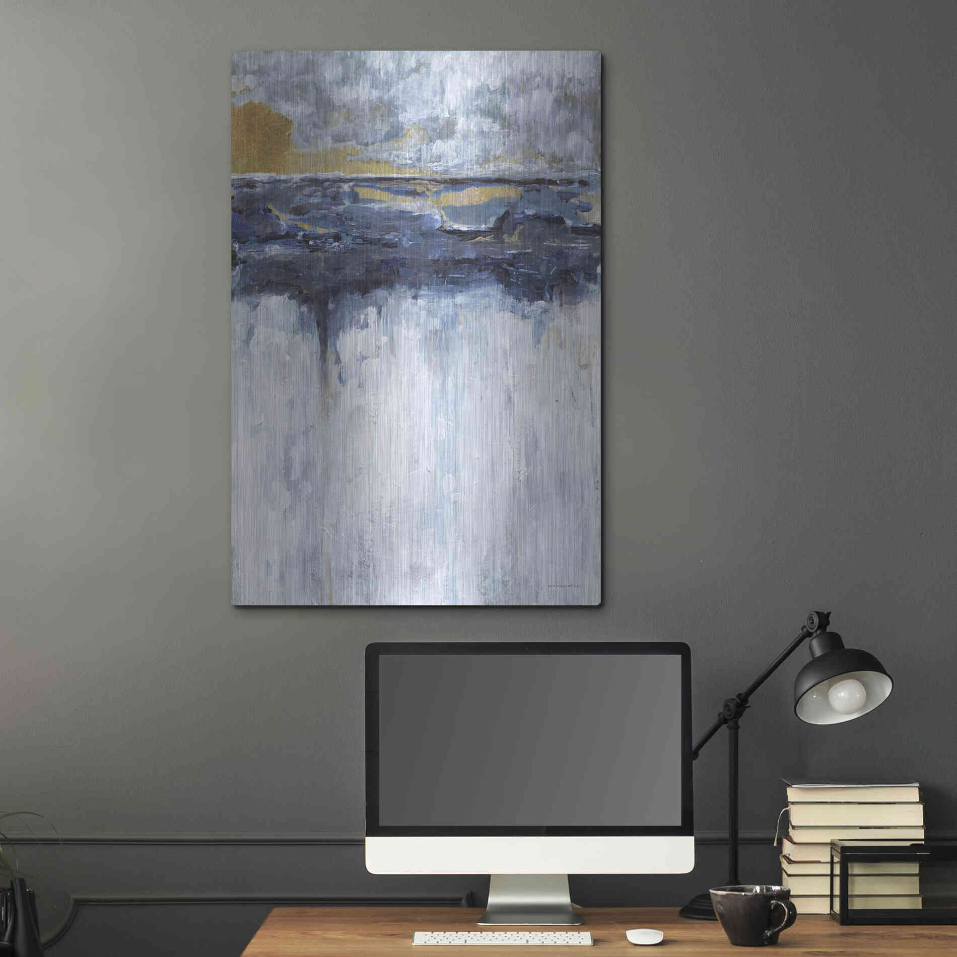 Luxe Metal Art 'The Edge' by Kamdon Kreations, Metal Wall Art,24x36