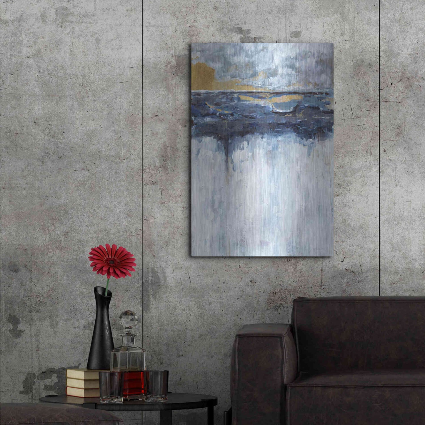 Luxe Metal Art 'The Edge' by Kamdon Kreations, Metal Wall Art,24x36