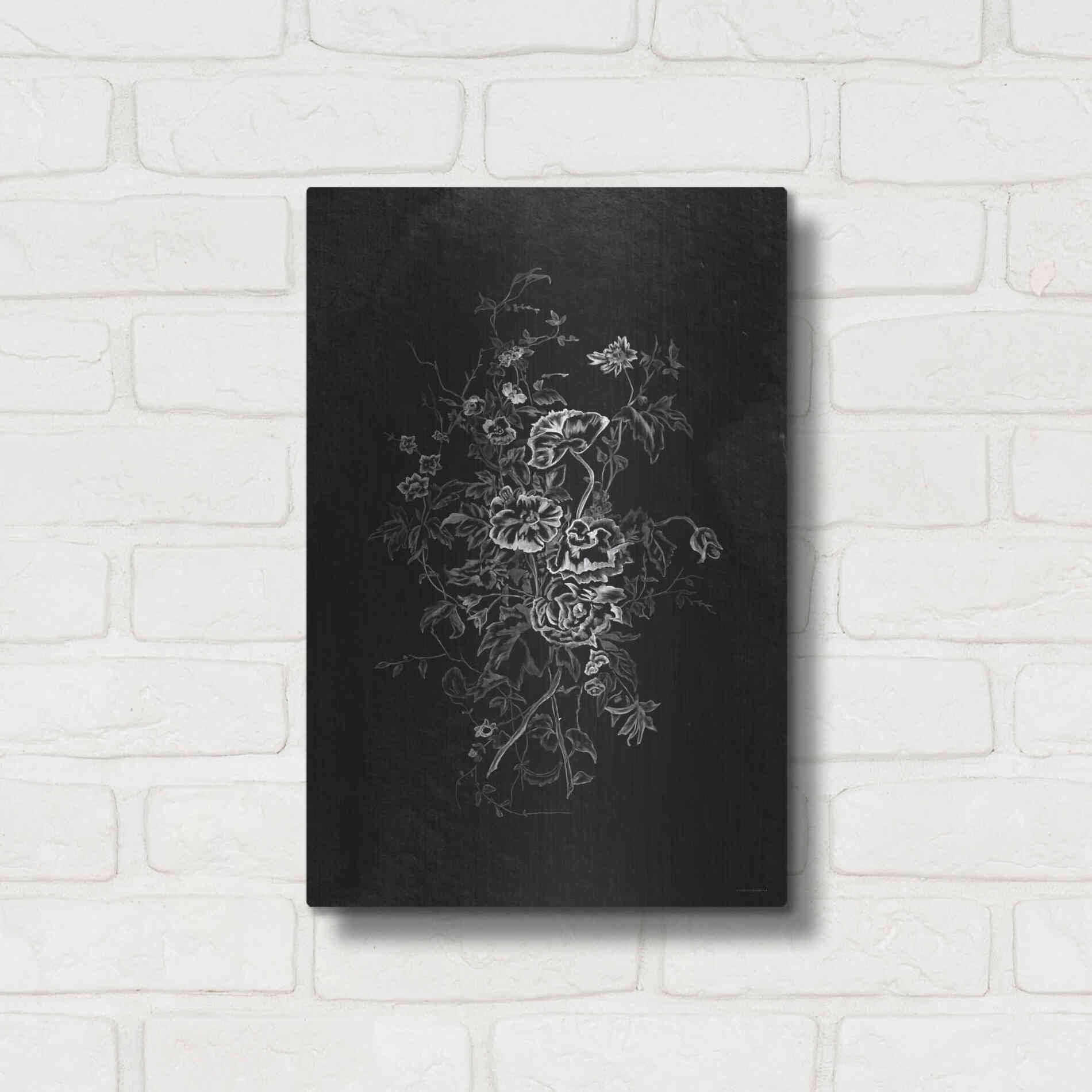 Luxe Metal Art 'Lacey Flowers' by Kamdon Kreations, Metal Wall Art,12x16