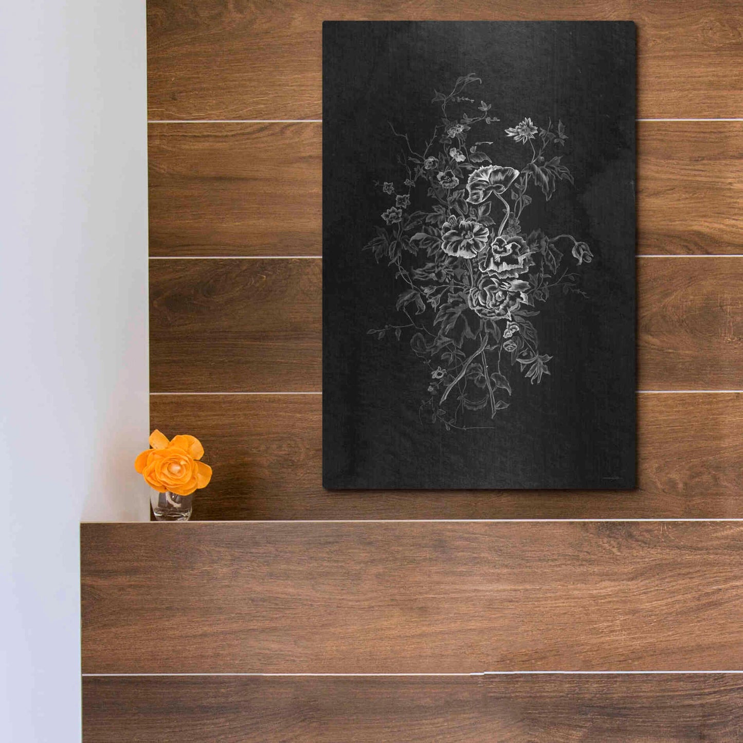 Luxe Metal Art 'Lacey Flowers' by Kamdon Kreations, Metal Wall Art,12x16