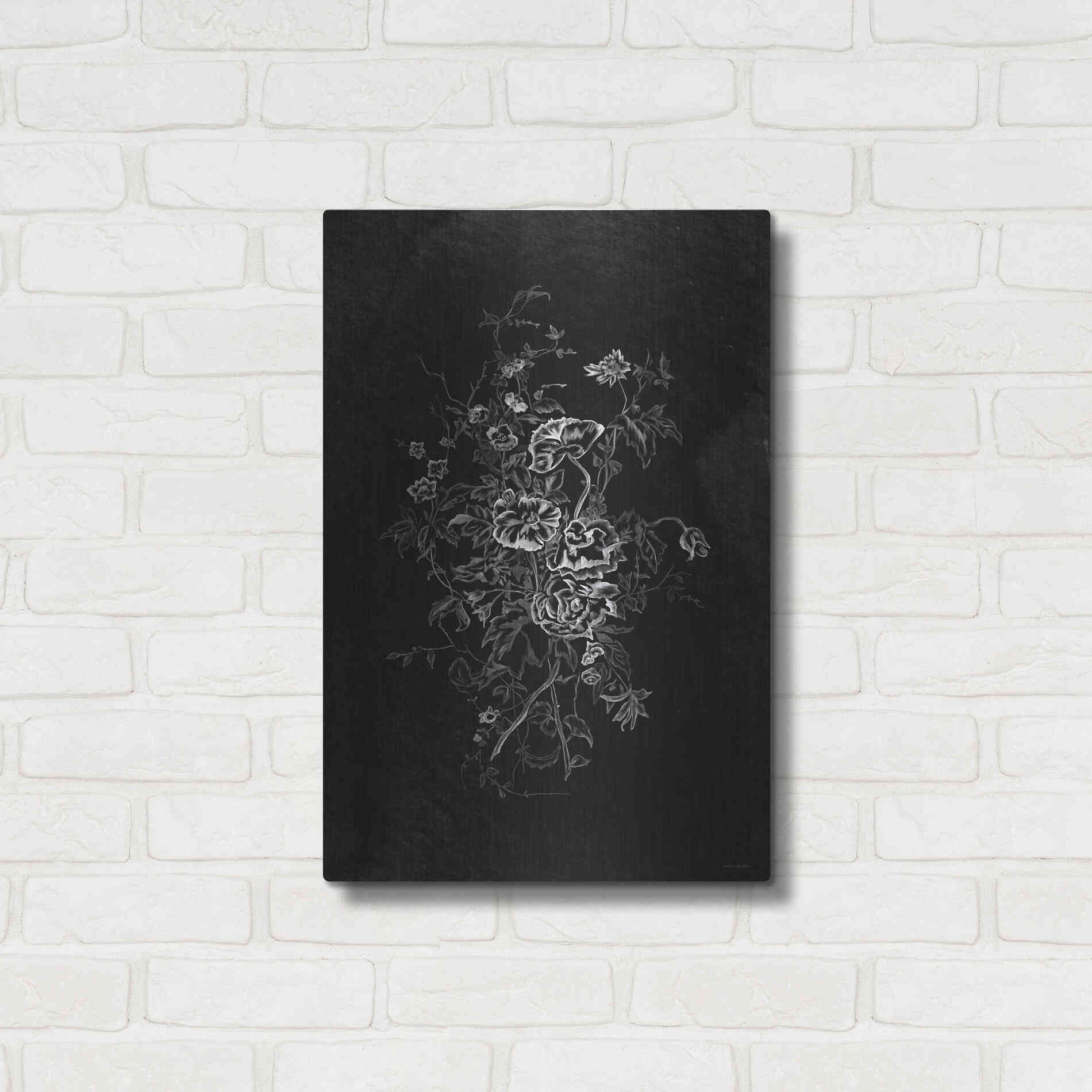 Luxe Metal Art 'Lacey Flowers' by Kamdon Kreations, Metal Wall Art,16x24