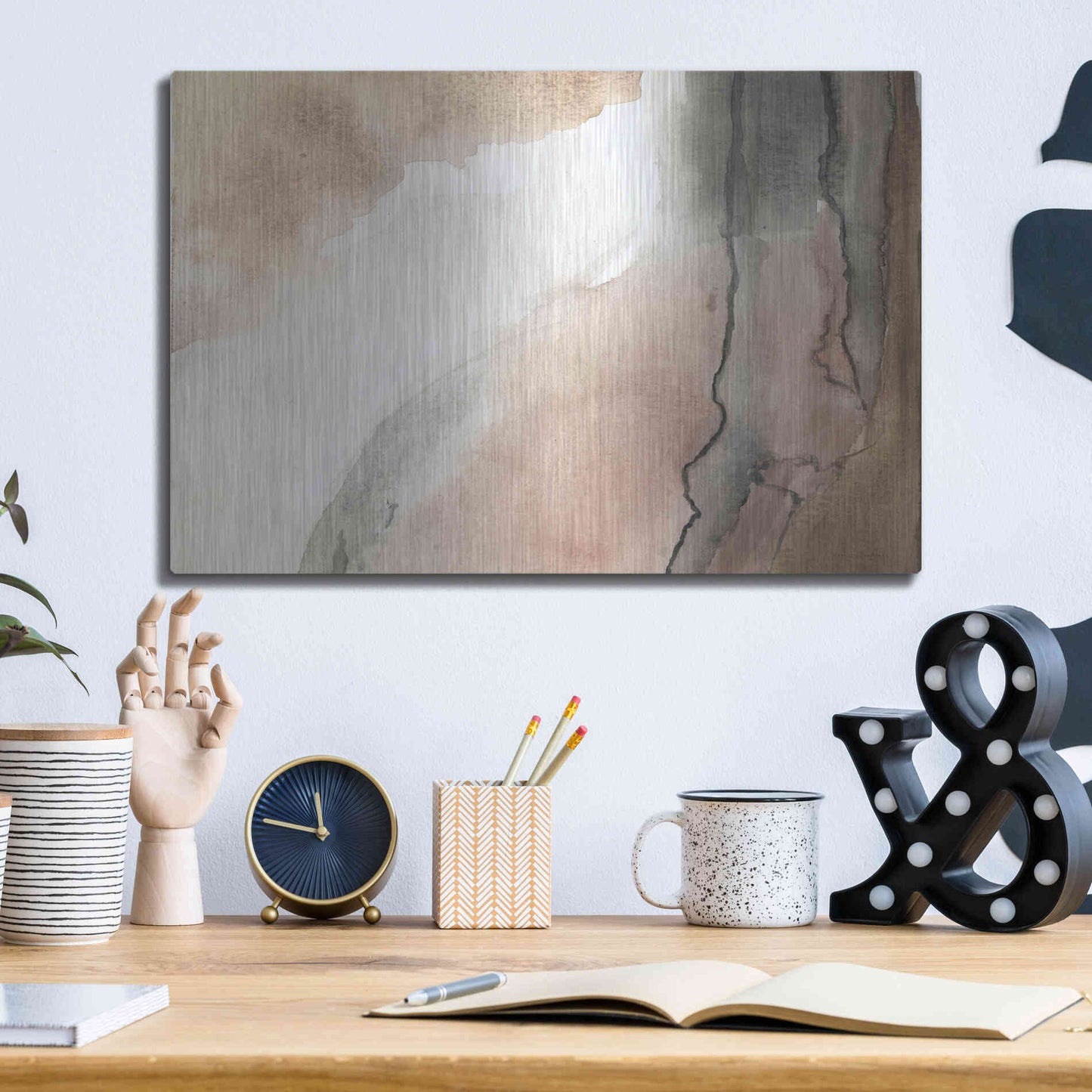 Luxe Metal Art 'Split' by Kamdon Kreations, Metal Wall Art,16x12