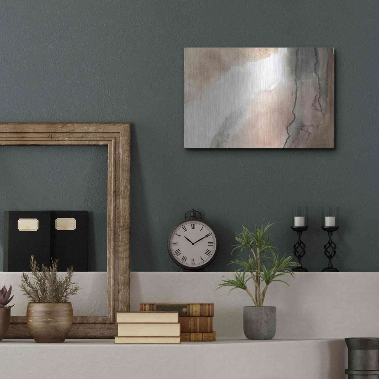 Luxe Metal Art 'Split' by Kamdon Kreations, Metal Wall Art,16x12