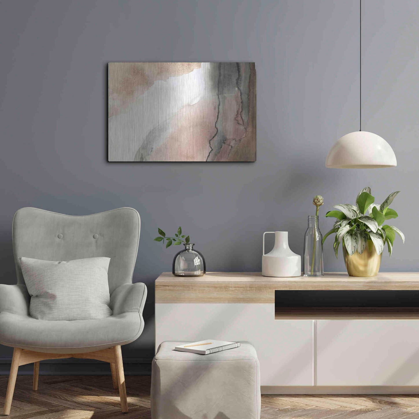 Luxe Metal Art 'Split' by Kamdon Kreations, Metal Wall Art,24x16