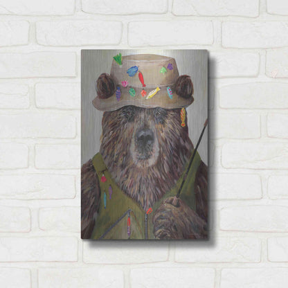 Luxe Metal Art 'Bear-ly a Bite' by Kamdon Kreations, Metal Wall Art,12x16