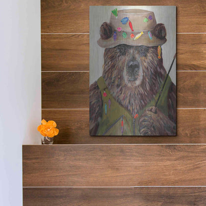 Luxe Metal Art 'Bear-ly a Bite' by Kamdon Kreations, Metal Wall Art,12x16