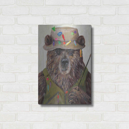 Luxe Metal Art 'Bear-ly a Bite' by Kamdon Kreations, Metal Wall Art,16x24