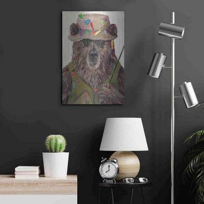 Luxe Metal Art 'Bear-ly a Bite' by Kamdon Kreations, Metal Wall Art,16x24