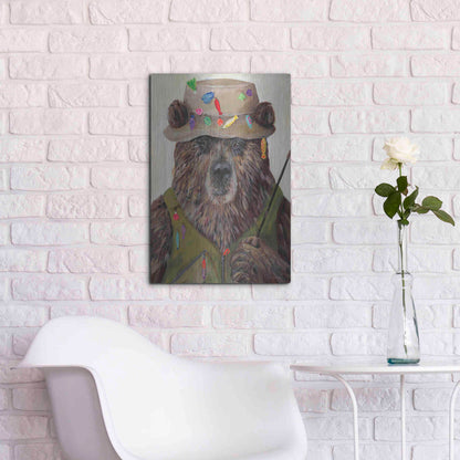 Luxe Metal Art 'Bear-ly a Bite' by Kamdon Kreations, Metal Wall Art,16x24