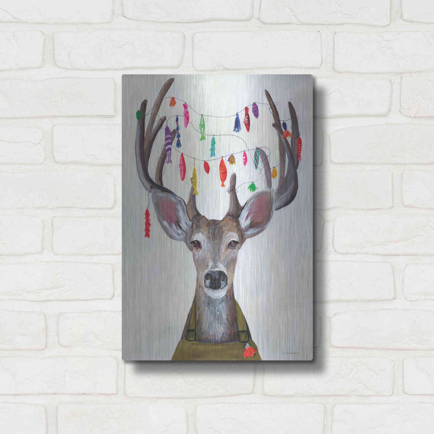 Luxe Metal Art 'My Dear You Look A-Lure-ing' by Kamdon Kreations, Metal Wall Art,12x16