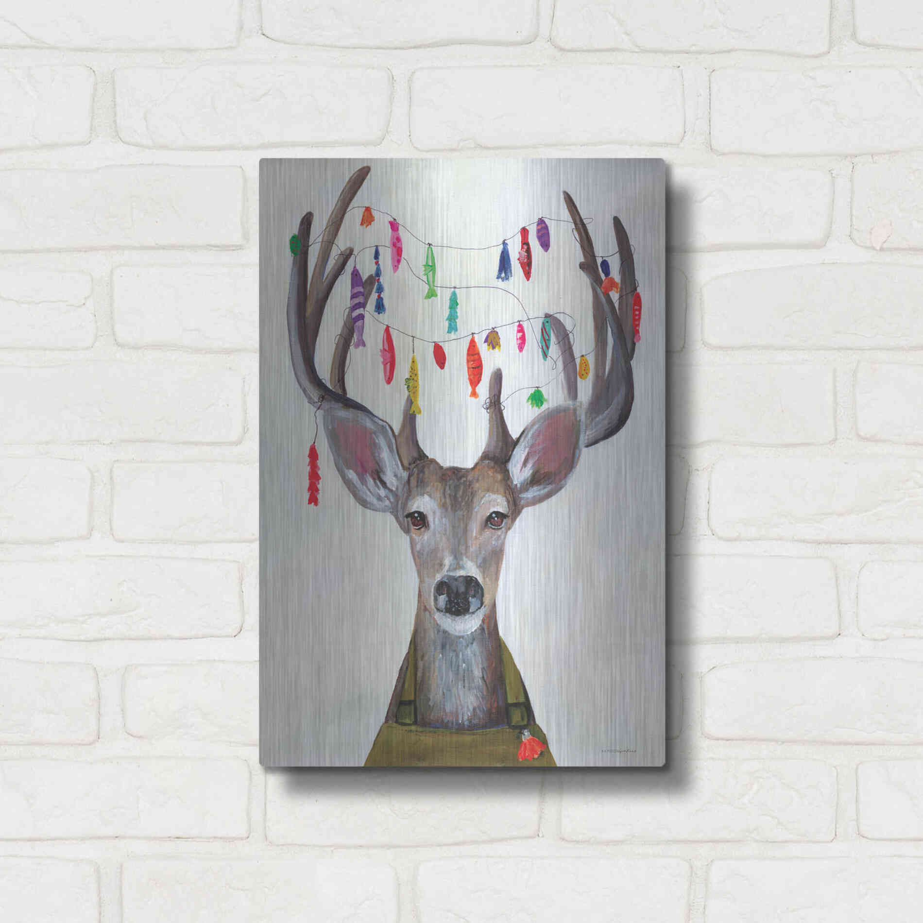 Luxe Metal Art 'My Dear You Look A-Lure-ing' by Kamdon Kreations, Metal Wall Art,12x16