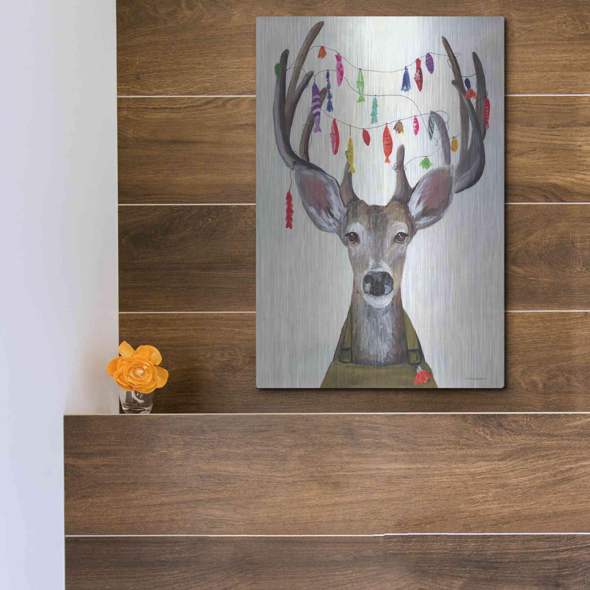 Luxe Metal Art 'My Dear You Look A-Lure-ing' by Kamdon Kreations, Metal Wall Art,12x16