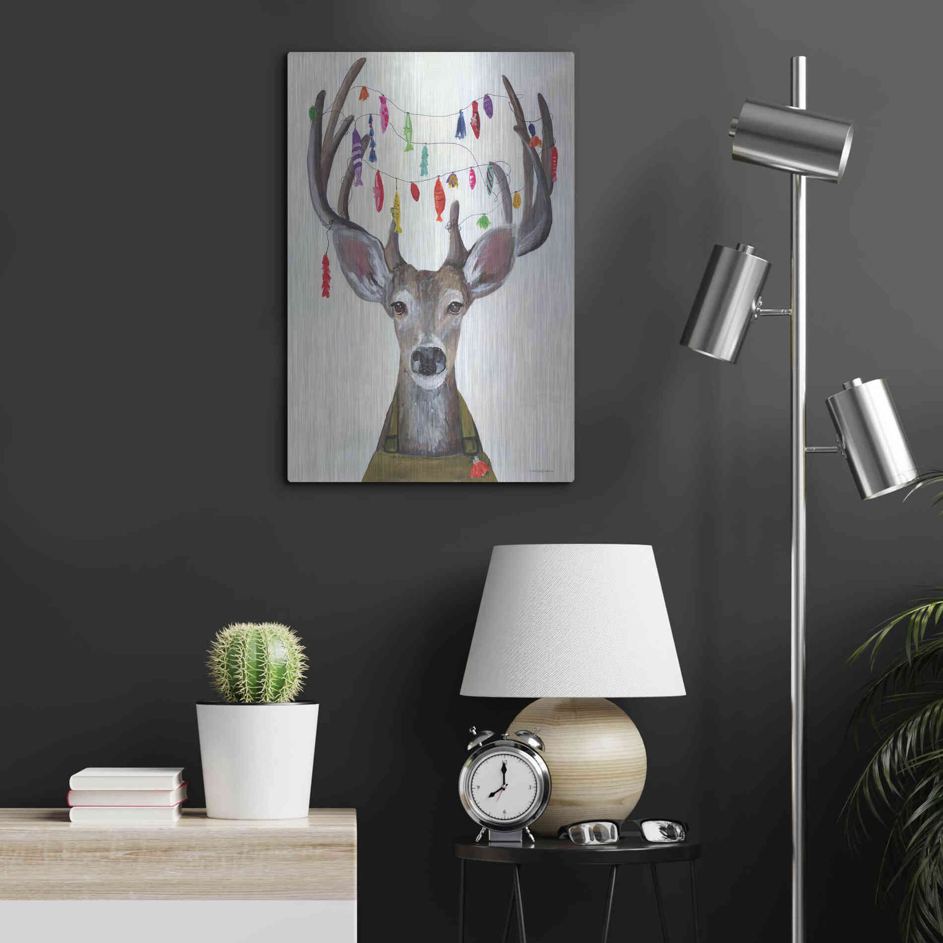 Luxe Metal Art 'My Dear You Look A-Lure-ing' by Kamdon Kreations, Metal Wall Art,16x24