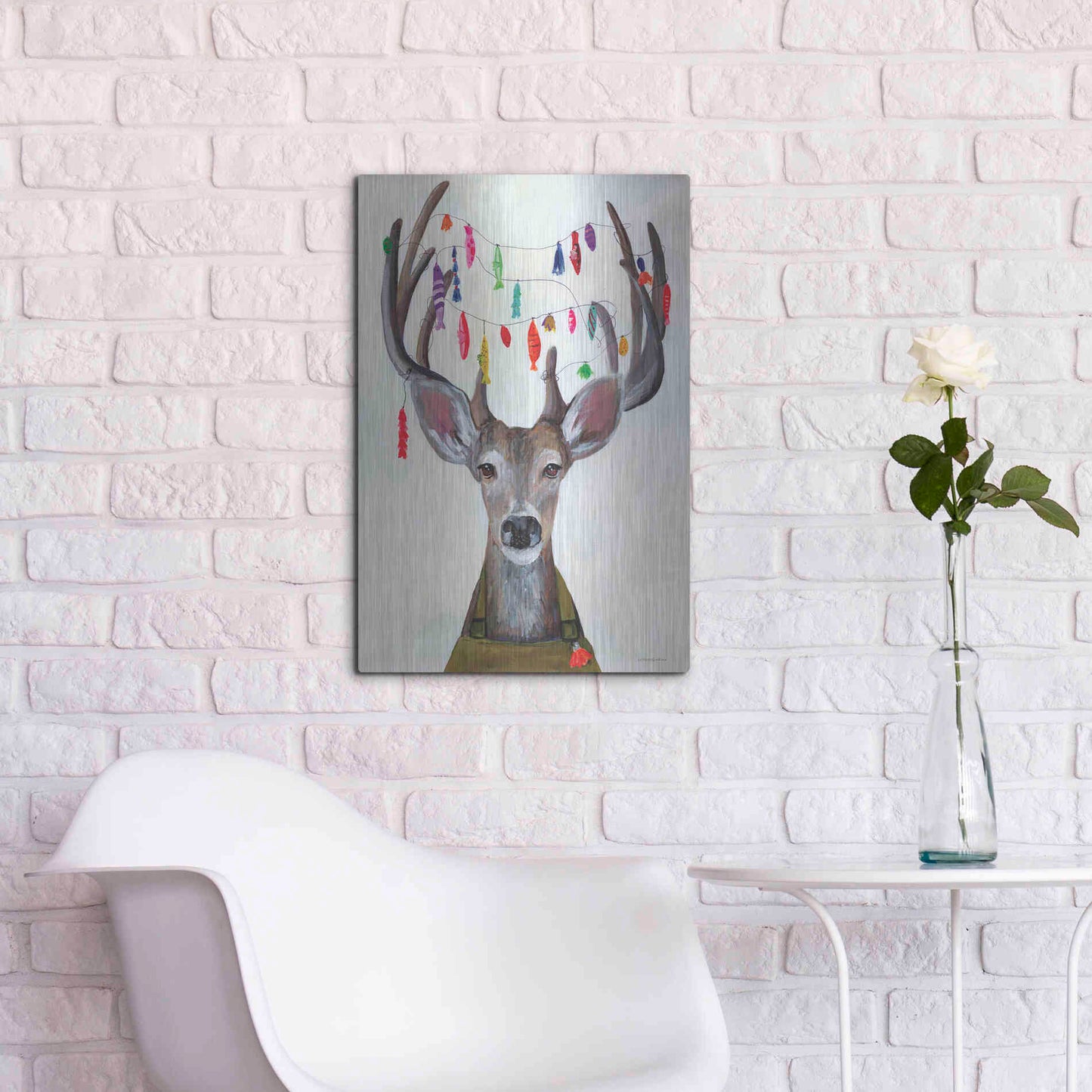 Luxe Metal Art 'My Dear You Look A-Lure-ing' by Kamdon Kreations, Metal Wall Art,16x24