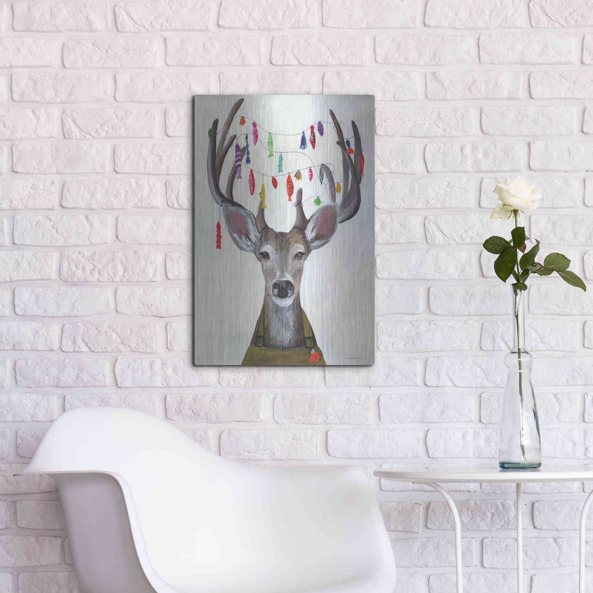 Luxe Metal Art 'My Dear You Look A-Lure-ing' by Kamdon Kreations, Metal Wall Art,16x24