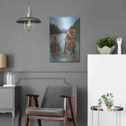 Luxe Metal Art 'Papa Bear' by Kamdon Kreations, Metal Wall Art,16x24