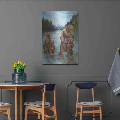 Luxe Metal Art 'Papa Bear' by Kamdon Kreations, Metal Wall Art,24x36