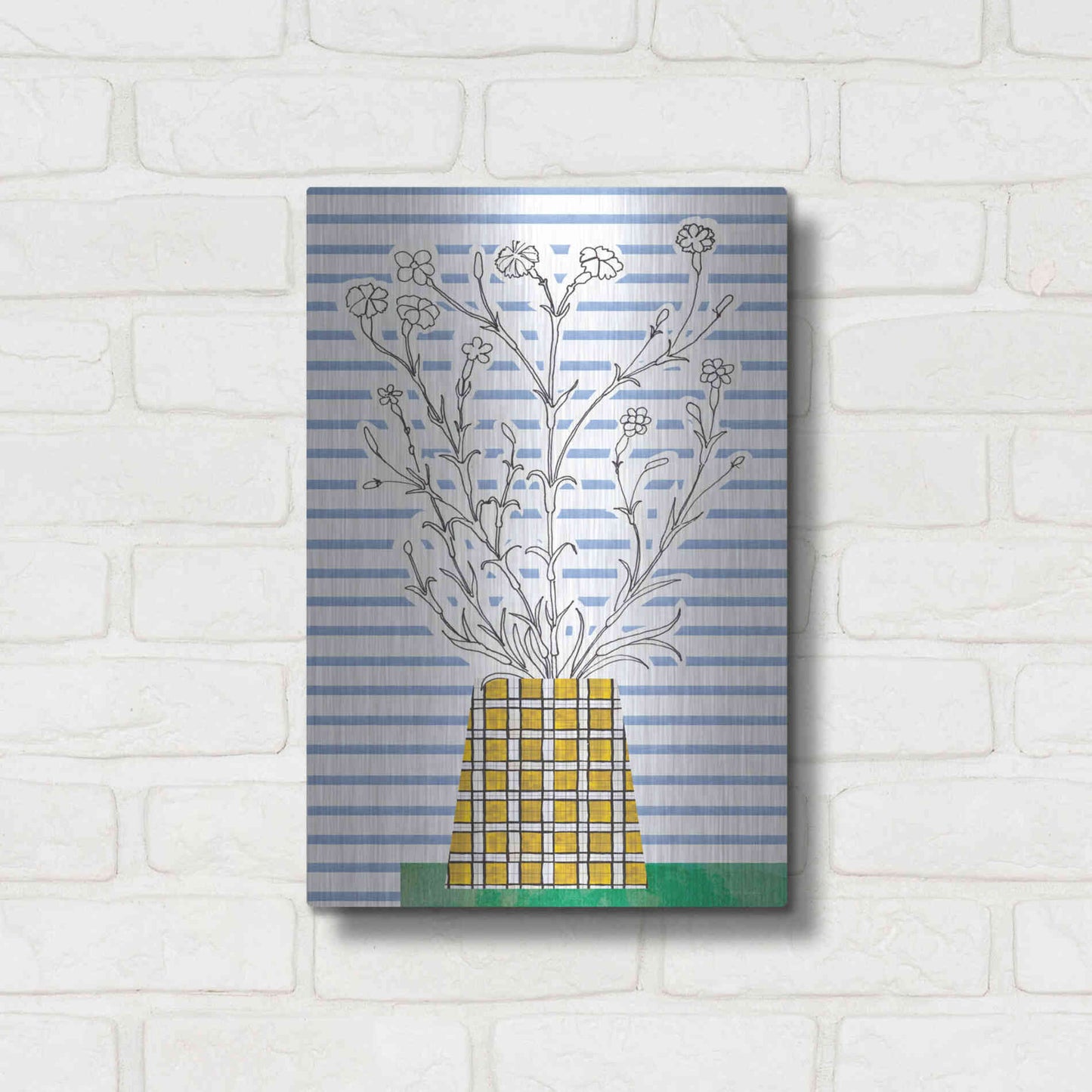 Luxe Metal Art 'Patch of Grass' by Kamdon Kreations, Metal Wall Art,12x16