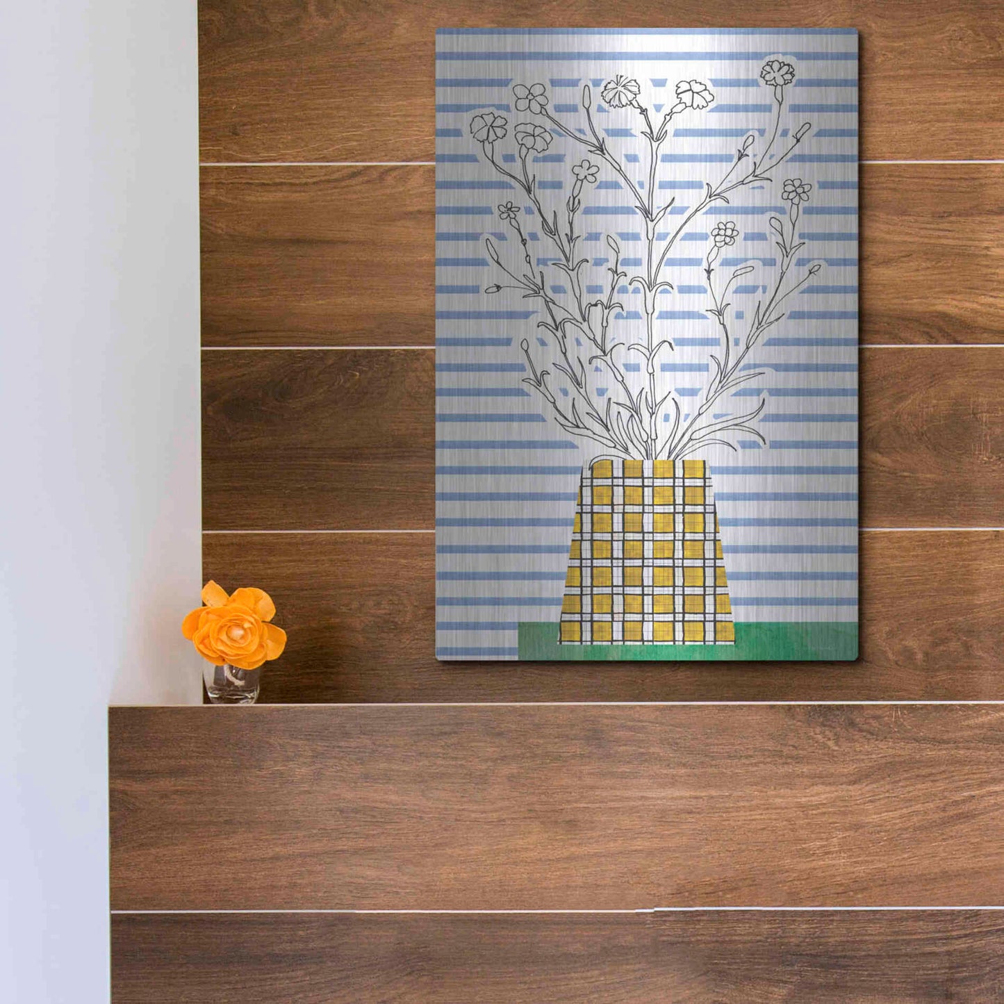 Luxe Metal Art 'Patch of Grass' by Kamdon Kreations, Metal Wall Art,12x16