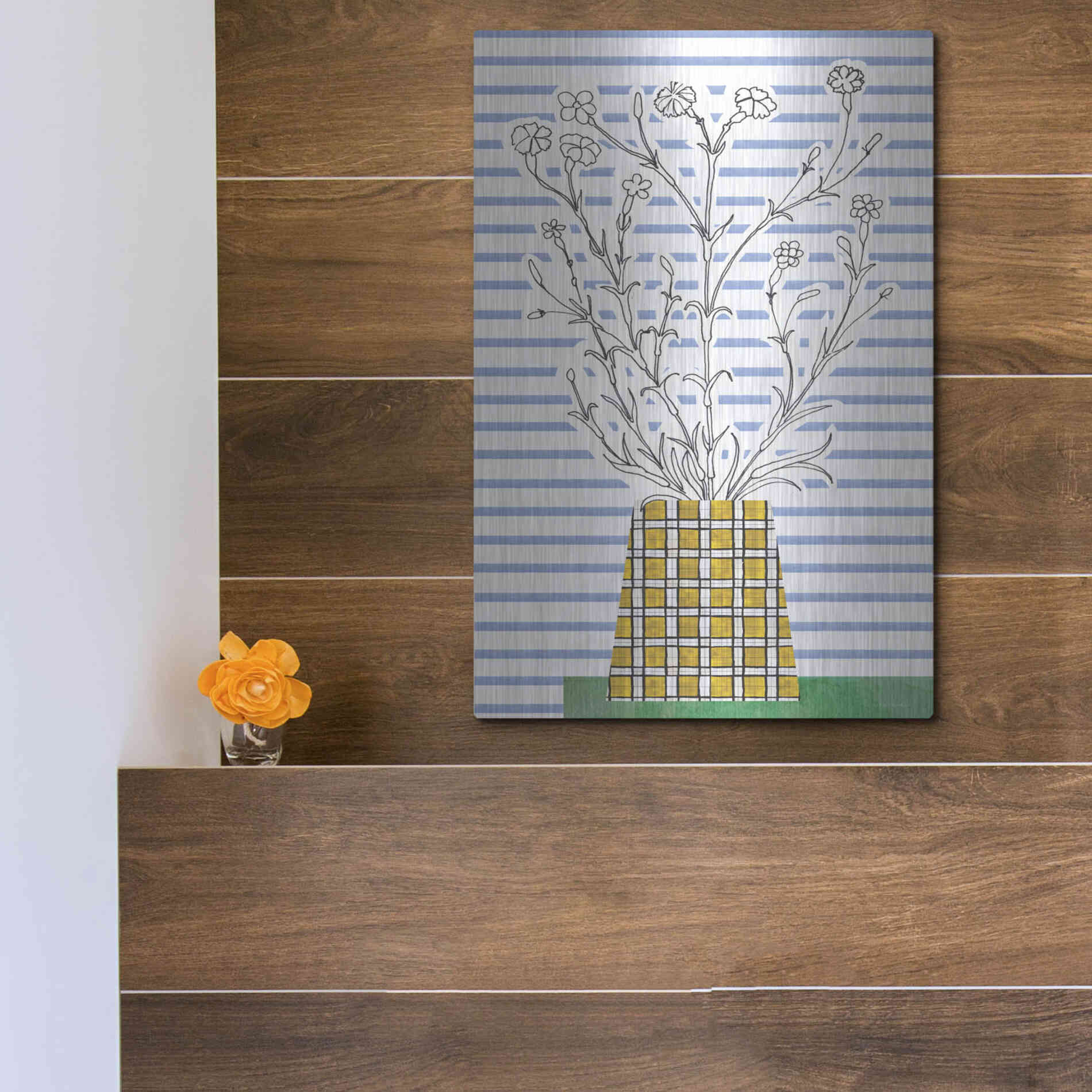 Luxe Metal Art 'Patch of Grass' by Kamdon Kreations, Metal Wall Art,12x16