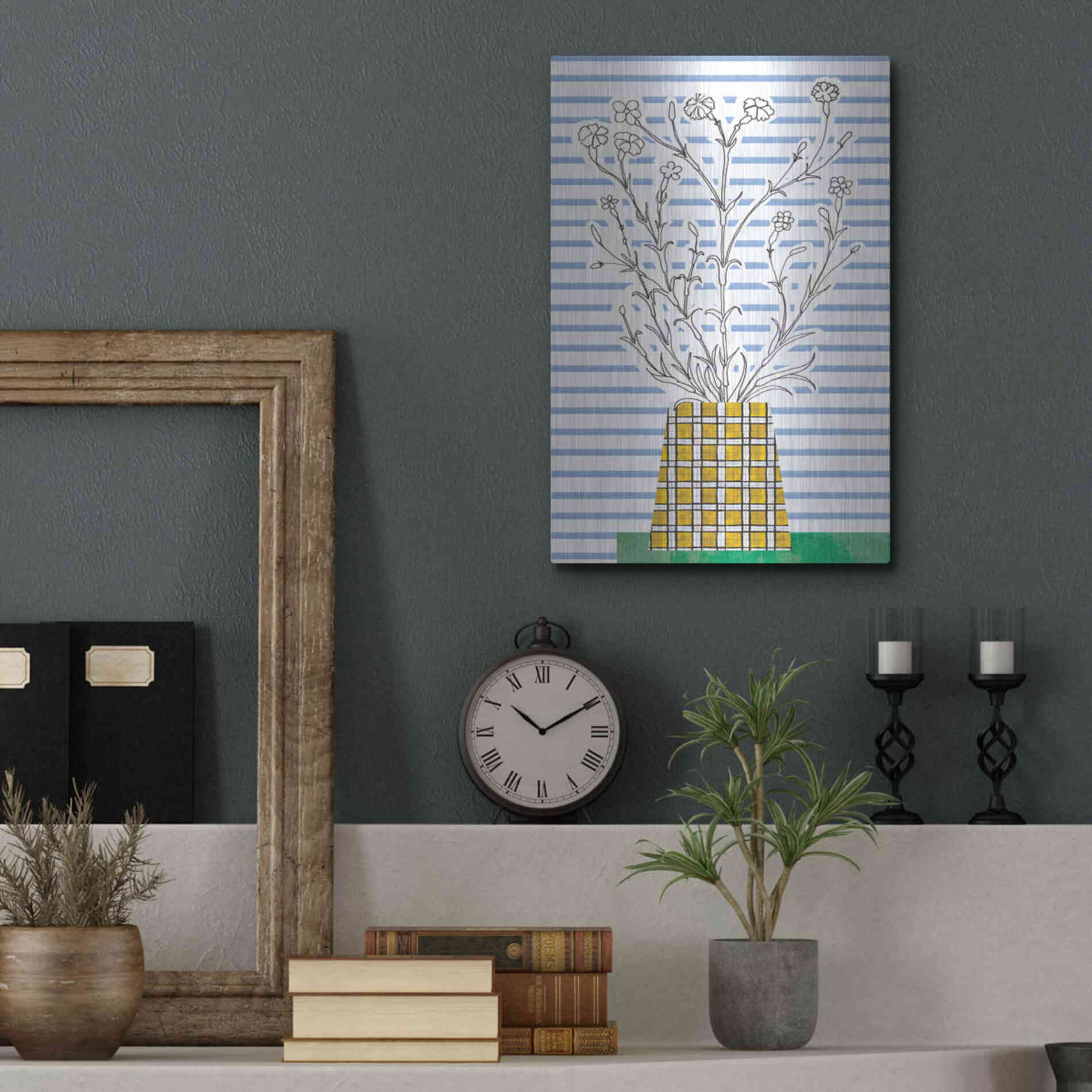 Luxe Metal Art 'Patch of Grass' by Kamdon Kreations, Metal Wall Art,12x16