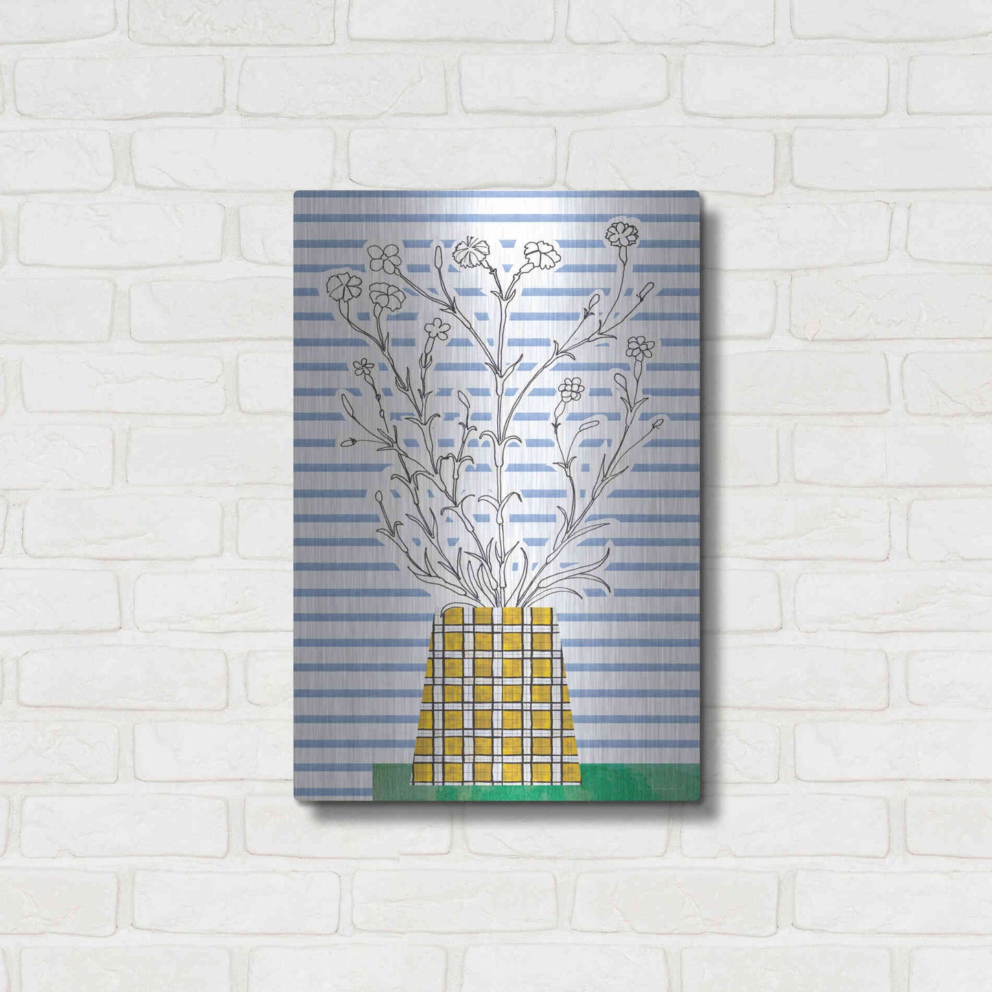 Luxe Metal Art 'Patch of Grass' by Kamdon Kreations, Metal Wall Art,16x24